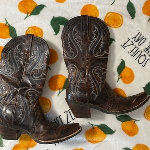 Brown Ariat Snip Toe Western Cowboy Boots